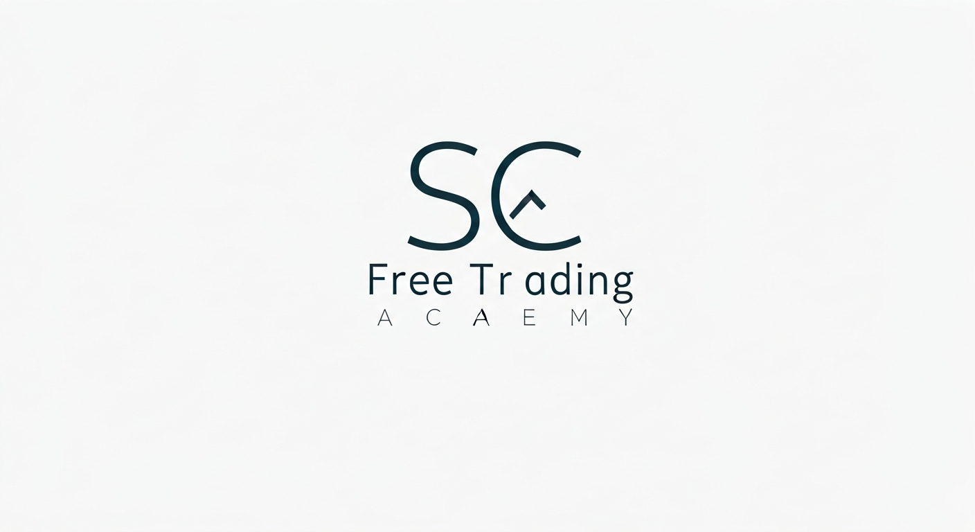 Simple SG FreeTrading Academy logo featuring clean sans-serif lettering with a minimal upward line, designed for easy reproduction and clear visibility.